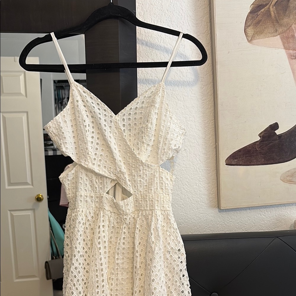 GB Girls White Eyelet Mini Dress